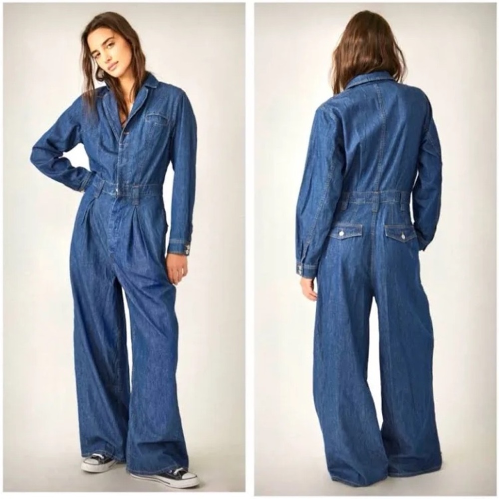 We The Free The Franklin Tailored One-piece Relaxed Overall Jumpsuit SZ XS  28in